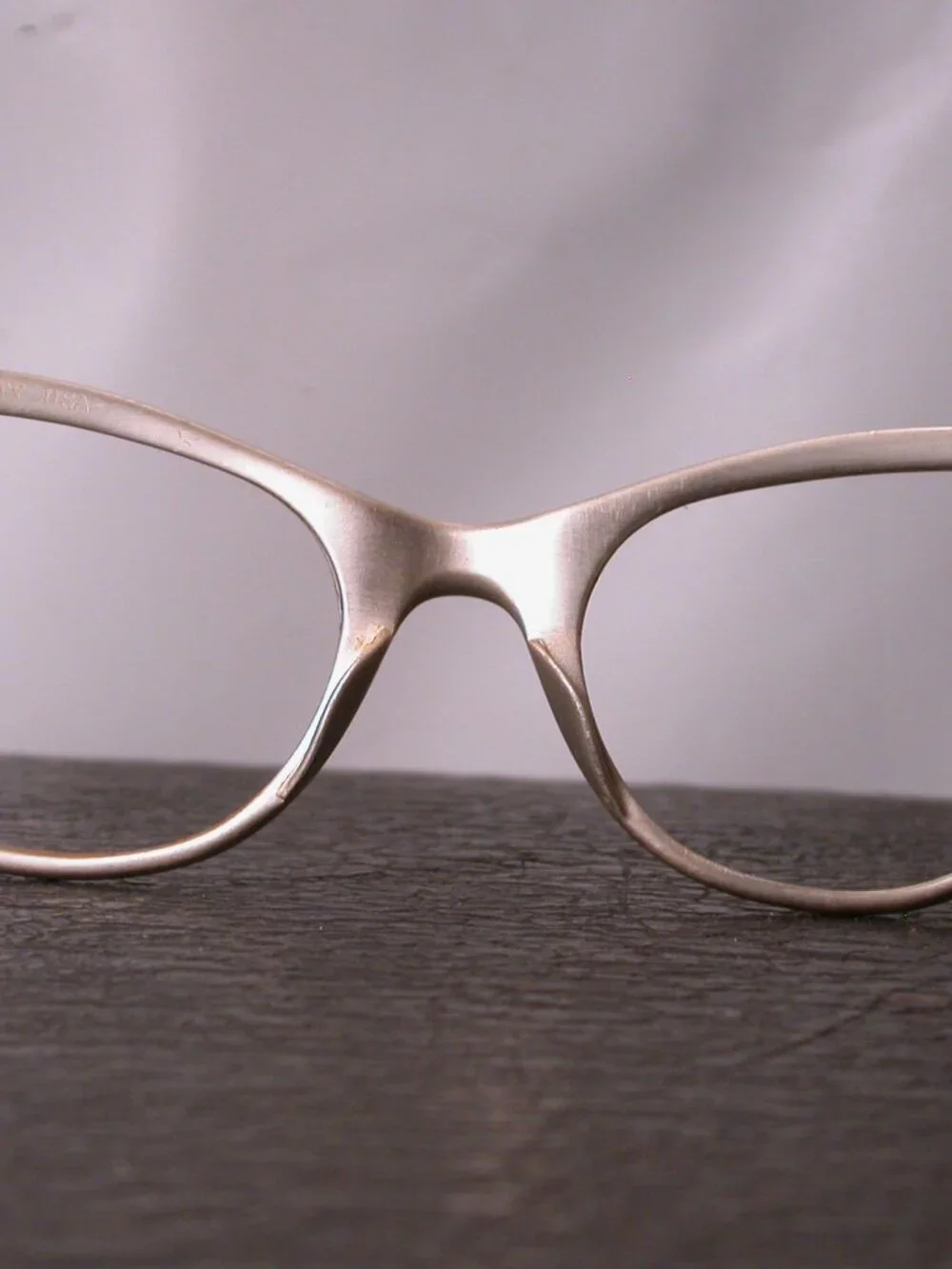 Vintage Liberty Fancy Aluminium Cat Eye Eyeglasses Frames Made In USA